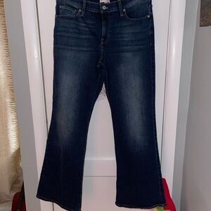 Lucky Brand Mid Rise Flare Dark Blue Jeans size 14